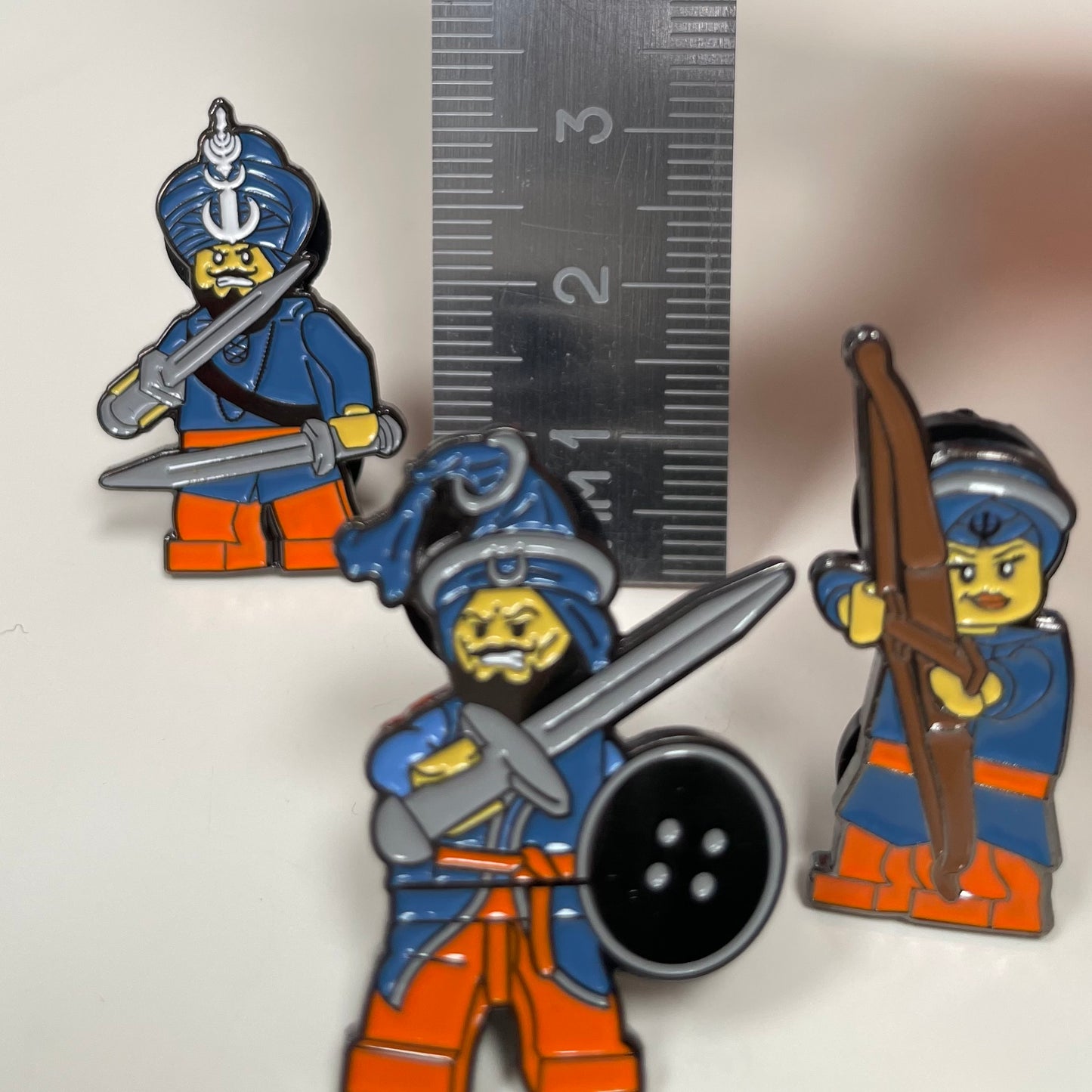 Mighty Khalsa MINIS - 3 pin badges set