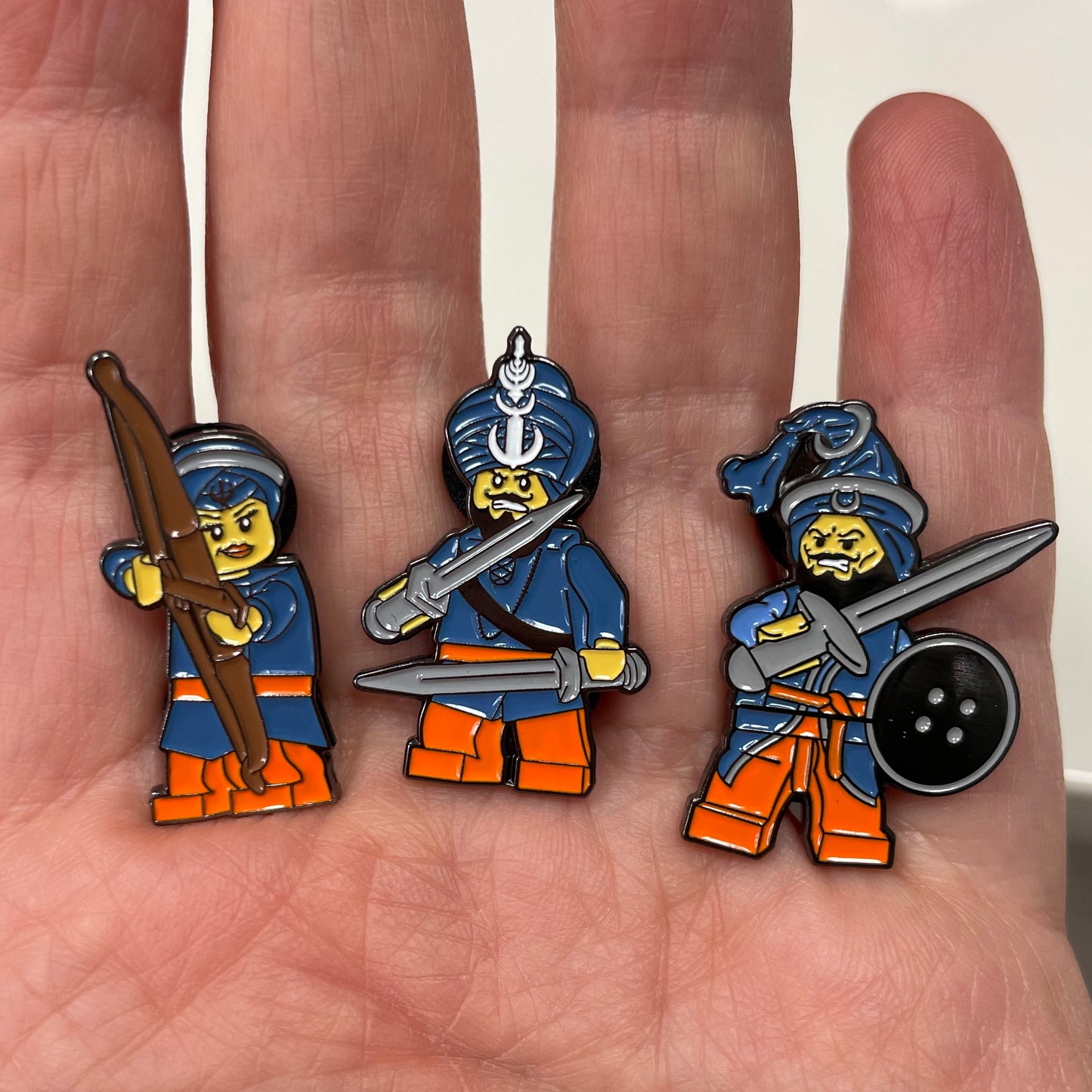 Mighty Khalsa MINIS - 3 pin badges set